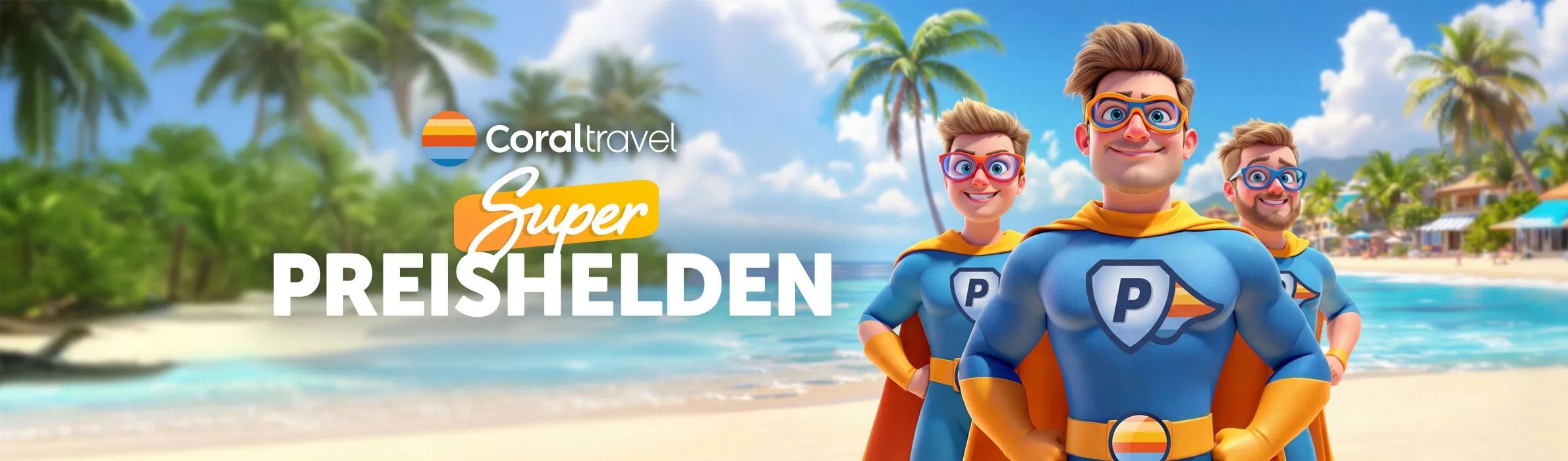 Grafik mit Mann und Frau die zwischen Sonnenschirmen am Meer stehen