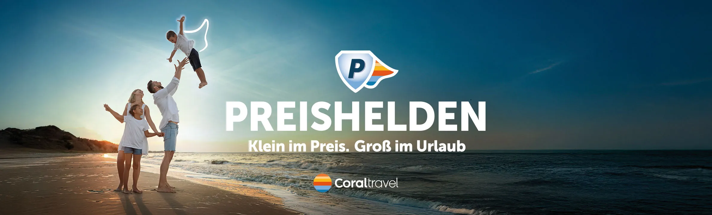 Grafik mit Mann und Frau die zwischen Sonnenschirmen am Meer stehen