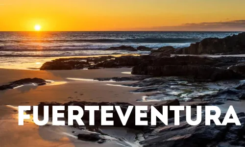 Strand in Fuerteventura bei Sonnenuntergang