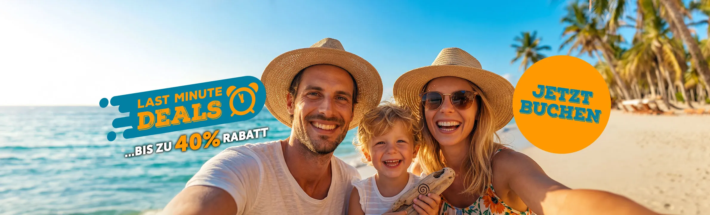 Mann, Frau und Sohn Selfie am Strand