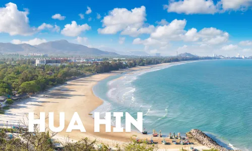 Großer Strand in Hua Hin