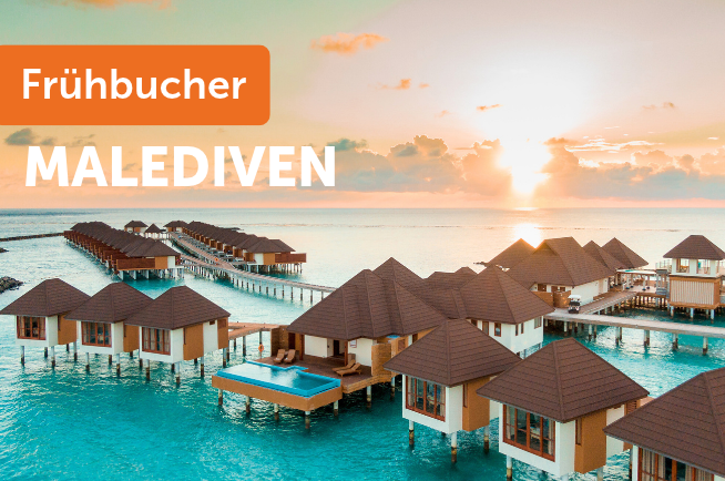 Bungalows auf den Malediven