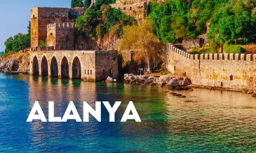 Kleine Burg an der Küste von Alanya