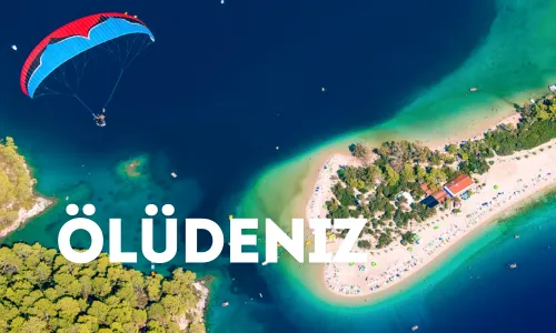 Kleine Inseln in Ölüdeniz mit Paragliding