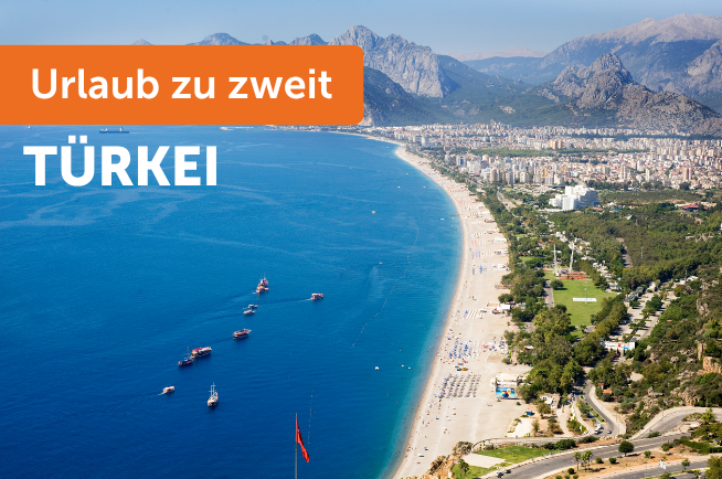 Strand in der Türkei von oben gesehen